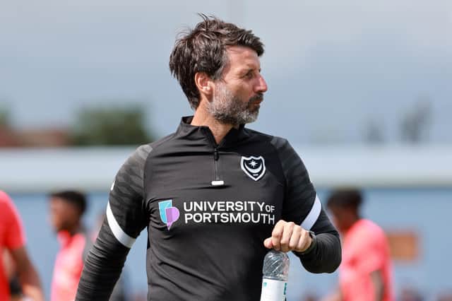 Danny Cowley's Pompey are today handed their latest pre-season test with a trip to Luton. Picture: Paul Collins