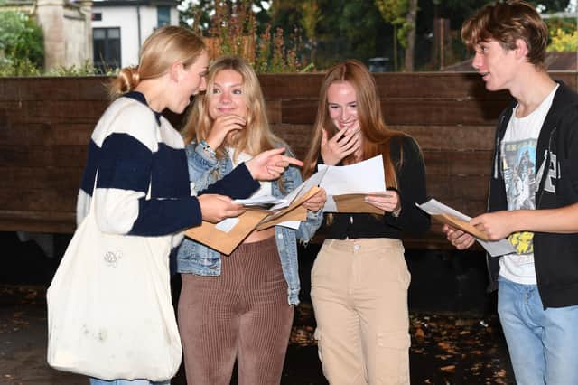 Bay House School & Sixth Form in Gosport GCSE results day - 25/08/22.
Pictured L-R Jessica Adolpho-Pugh 15, Matilda Mearns 16, Isobel Turner 16 , Farren Steel 16.



Please credit: Paul Jacobs/pictureexclusive.com