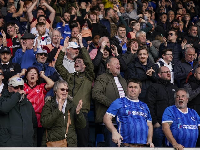 Pompey were accompanied by 1,840 fans at Wycombe's Adams Park.