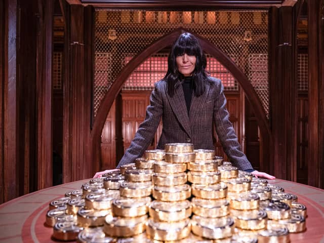 The Traitors III Claudia Winkleman has been slaying it in style in 'haute country' wardrobe of tweeds and knits mixed with gothic glamour. Picture BBC / Studio Lambert / Euan Cherry