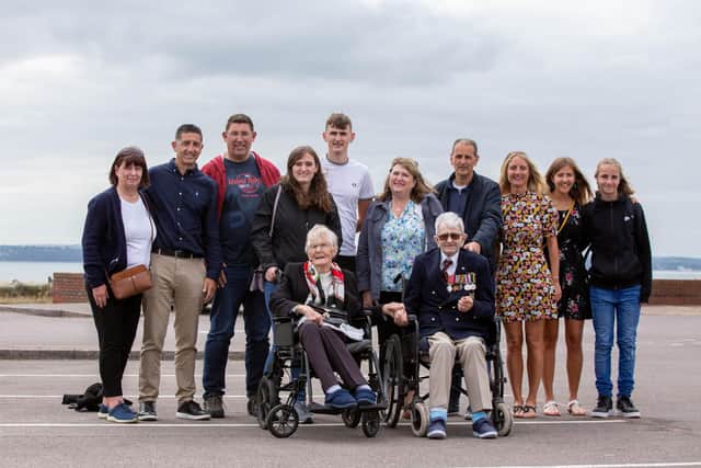 Pictured: John Payne with his wife, Jill and his family at Lee-on-the-Solent,

Picture: Habibur Rahman