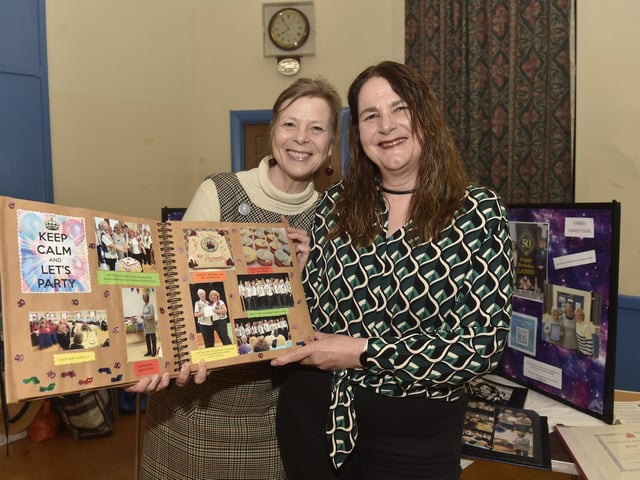 The Pitchpipers celebrated their 50th anniversary on Turesday, March 31, 2026 at Christ Church Hall in Cosham.
Pictured is: Daughters of founding member in 1976 Marilyn Penketh (l-r) Toni-Ann Hirayama and Karen Penketh.
Picture: Sarah Standing (310326-9156)