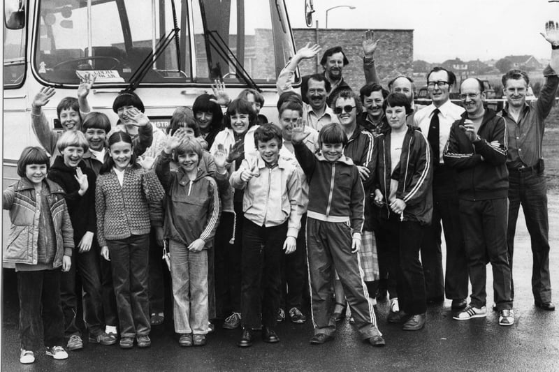 Members of Whitburn Gym Club and their parents before leaving for a camping holiday in Germany. Have you potted someone you know?