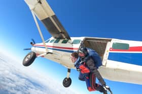Oliver Ayres Skydives to raise £890 for charity