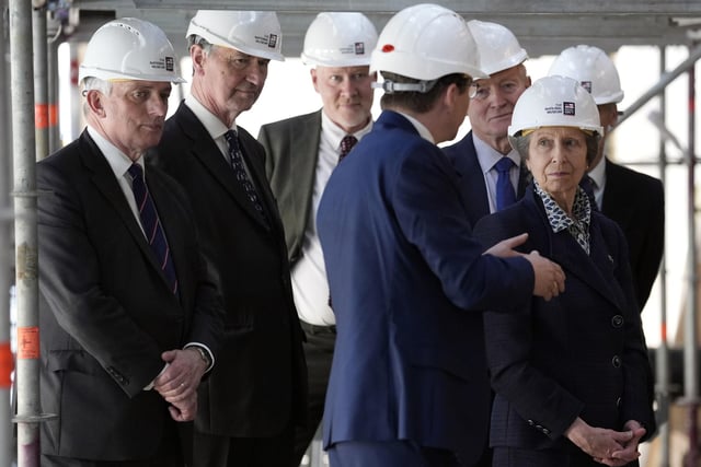 The Princess Royal (right) during a visit to see the HMS Victory Conservation Project at the National Museum of the Royal Navy in Portsmouth Historic Dockyard.