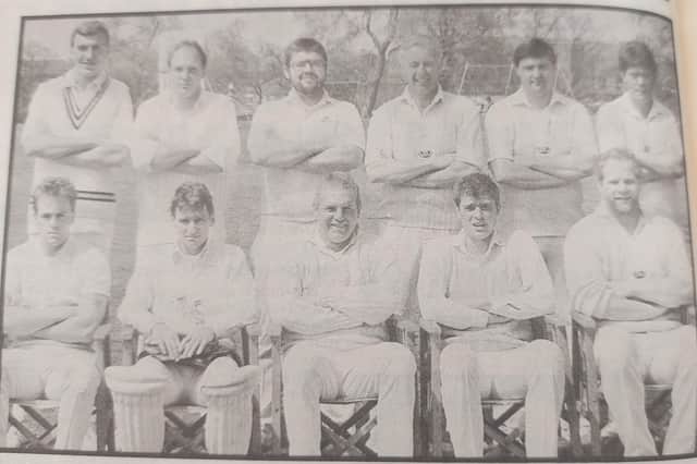 United Services CC. Back (from left): Mike Beardall, Paul Shawcross, Paul Eburne, John Dunt, Kevin Norwood, Paul Barsby. Front: Andy Taylor, Roger Evans, Tony Izzard, Charlie Hobson, Piers Moore.