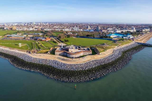 The Southsea Sea Defences project is a multi-million pound coastal scheme that is designed to prevent major flooding in the city over the next 100 years. Photo by Alex Shute