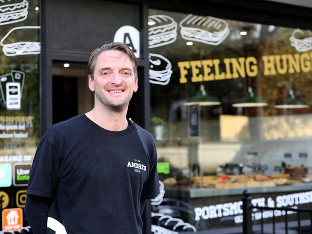 Co-owner André Guedeney celebrates the thirty fifth anniversary of the family business at André's on Havant Road, Drayton.
Picture: Chris Moorhouse