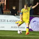 Tommy Wright made his Hawks return as a second half sub at Eastbourne Borough on New Year's Day. Picture by Dave Haines
