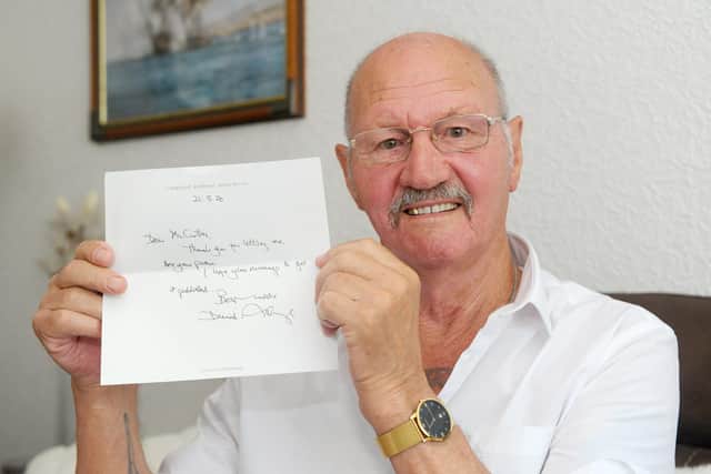 Keen poet Adrian Cutler, 81, from Gosport, wrote a poem about global warming called 'This Land' and sent it to Sir David Attenborough who personally wrote a letter of response encouraging him to get it published.Picture: Sarah Standing (070820-2318)
