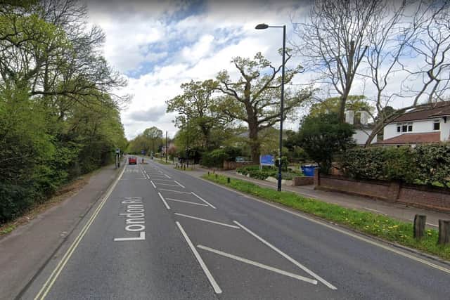 The man was detained in London Road, Cowplain, on Saturday (June 24) night. Picture: Google Street View.