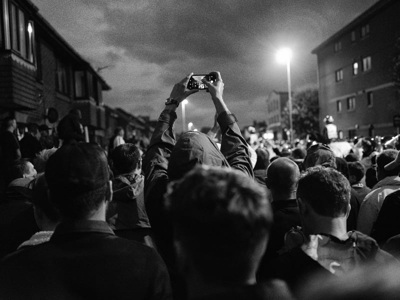 Photograph taken by Pompey fan Pete Blackman, who passed away last week.