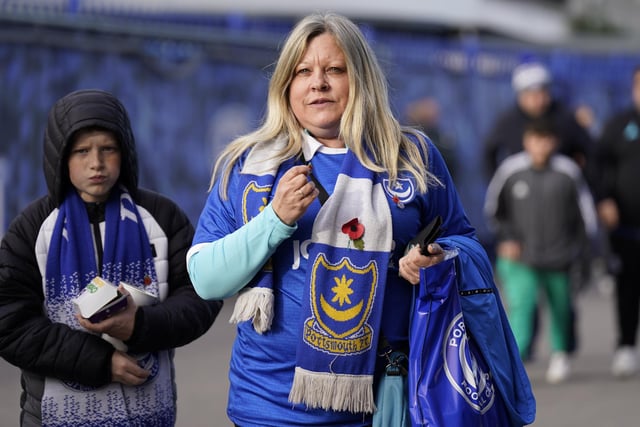 There were plenty of Poppies on display among the Fratton faithful