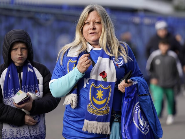 There were plenty of Poppies on display among the Fratton faithful