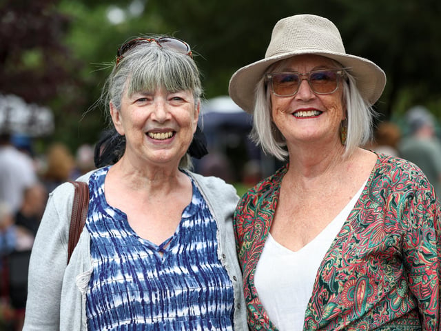Lizzie Smart and Shardell Quinn enjoying the Denmead Village Show. Picture: Chris Moorhouse (160825-33)