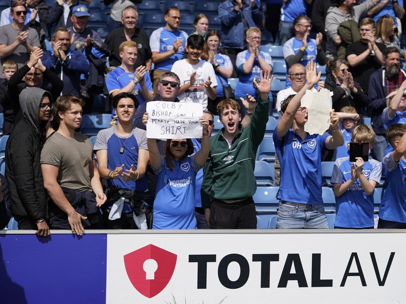 Blues fans were out in force for Pompey's final game of the season against Wycombe