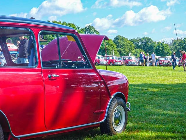 Minis on display at National Mini Day at Beaulieu