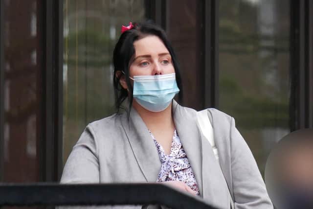 Minnie-Mo Hunt outside Portsmouth Crown Court on February 1, 2021