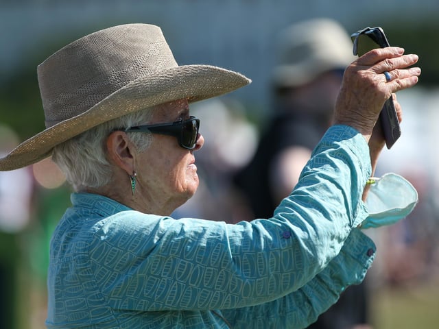 Crowds enjoyed glorious sunshine and just enough winds to keep the kites floating.Picture: Chris Moorhouse (270724-13)