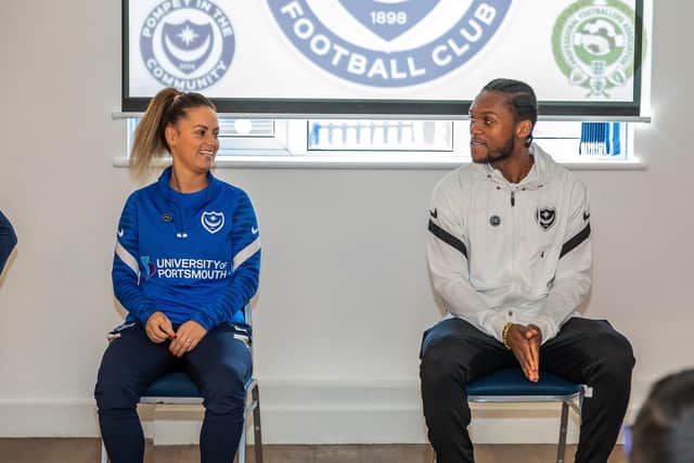 The Q&A session included Cherelle Khassal (30) and Mahlon Romeo (26). Picture: Mike Cooter (011121)
