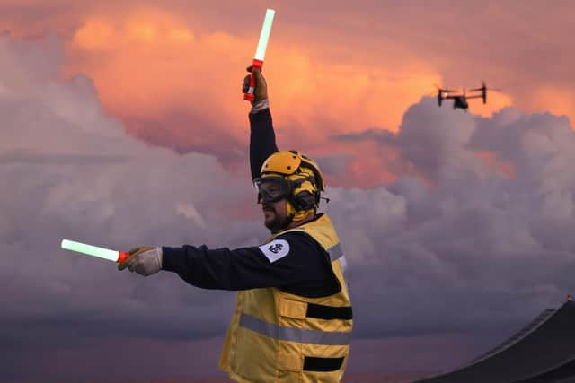 Pictured: HMS Prince of Wales' crew are continuing to work alongside US allies. Picture: LPhot Finn Stainer- Hutchins.