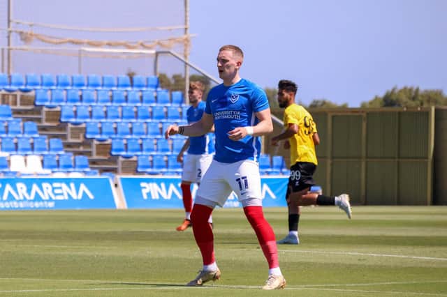 Ronan Curtis in action against Qatar SC today in Spain