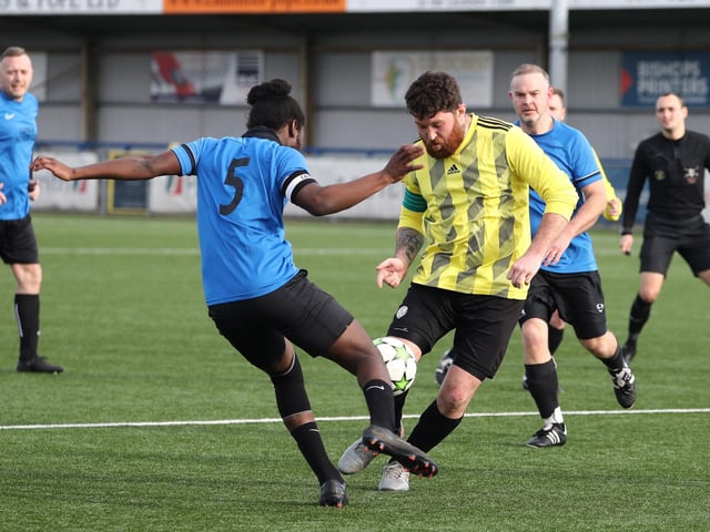 Freehouse (yellow) v AFC Eastney. Picture: Stuart Martin