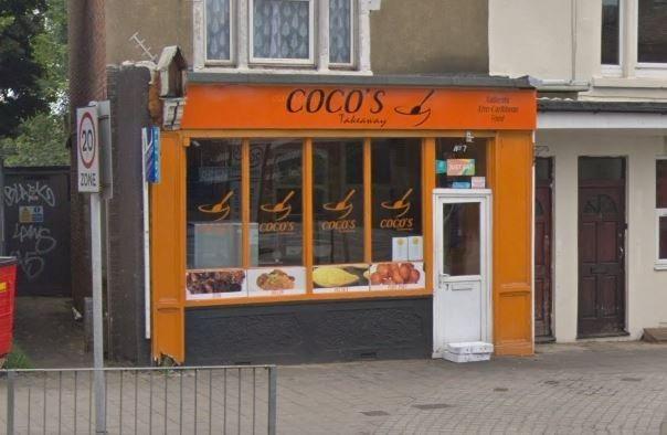Cocos Takeaway at 7 Fawcett Road, Southsea was rated four on September 13.