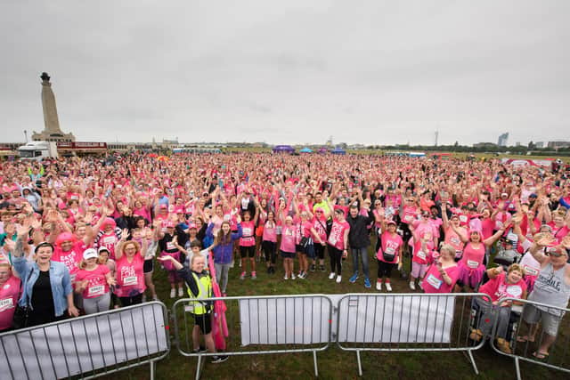 Pictured is: Just some of the competitors before the start of the Race for Life in 2019.

Picture: Keith Woodland (070719-50)