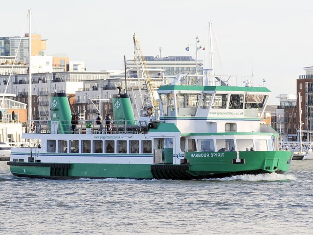 'Harbour Spirit' makes her way towards Gosport after leaving Portsmouth 5th January 2018. Picture:Malcolm Wells 180105-4891