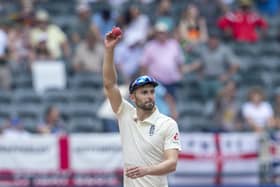 England bowler Mark Wood. AP Photo/Themba Hadebe