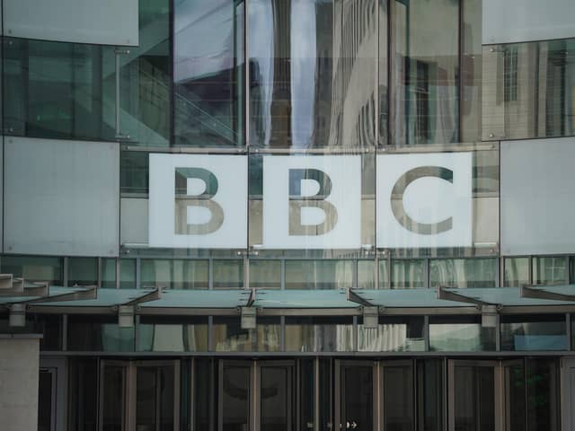 A general view of BBC Broadcasting House, in central London. PIC: Lucy North/PA Wire