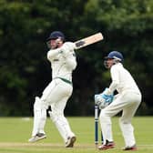 Josh Hill struck a century for Sarisbury Athletic in their Southern Premier League Cup win over Burridge. Picture: Chris Moorhouse