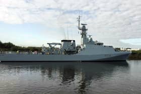 HMS Spey has taken to the sea for trials ahead of her maiden visit to Portsmouth later this year.