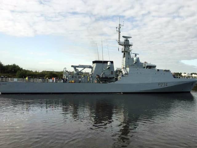 HMS Spey has taken to the sea for trials ahead of her maiden visit to Portsmouth later this year.