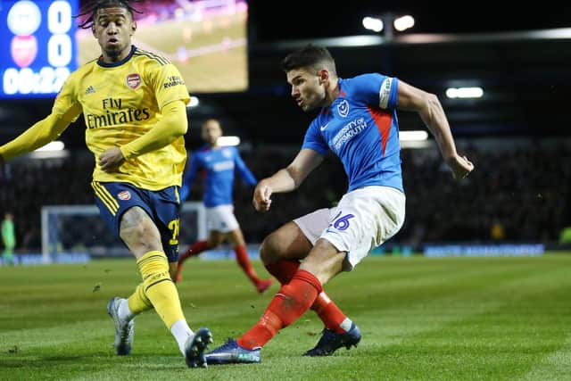Portsmouth's Gareth Evans. Picture: Joe Pepler