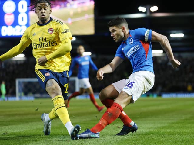 Portsmouth's Gareth Evans. Picture: Joe Pepler