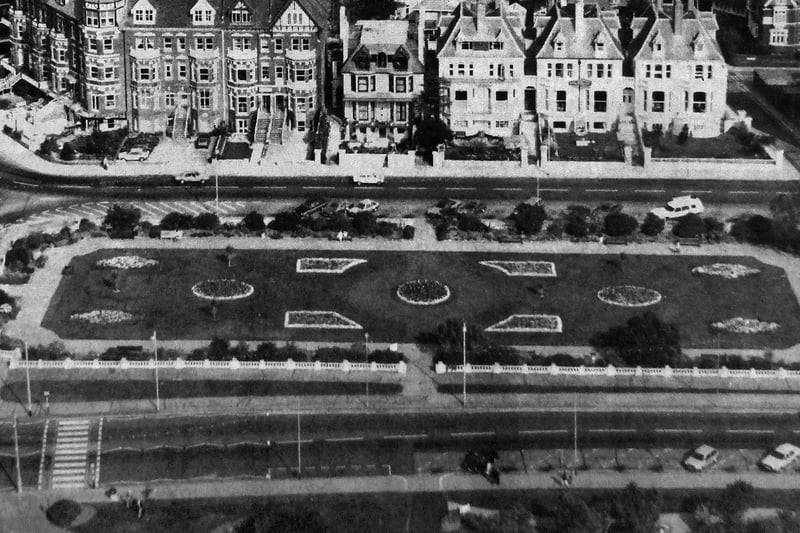 The Rock Gardens and the seafront gardens at Southsea along Clarence Parade in the past