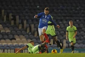 Harvey Bradbury in action for Pompey during their FA Youth Cup tie with Manchester City at Fratton Park in 2015. Picture: Ian Hargreaves