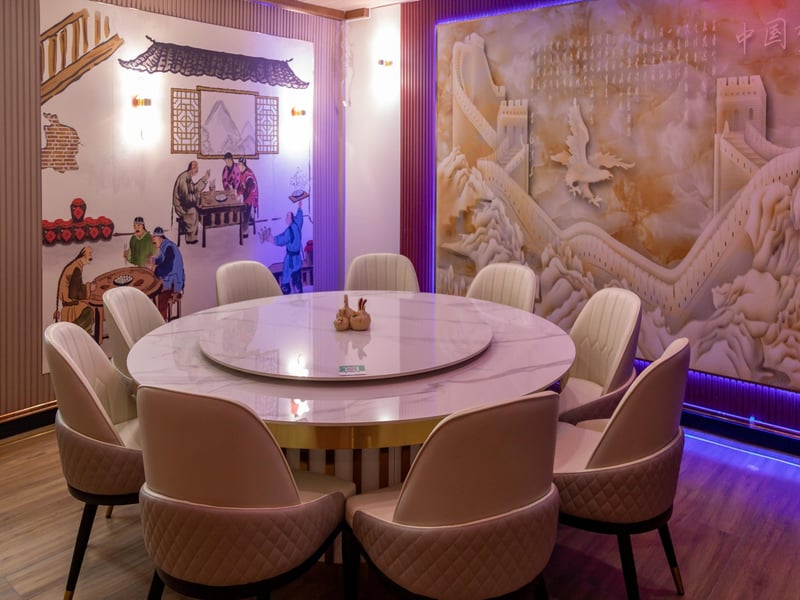 The lavishly decorated private event area at the Mayfair Chinese Restaurant. Picture: Mike Cooter (081224)