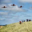 The Red Arrows as they headed to Southport Air Show.