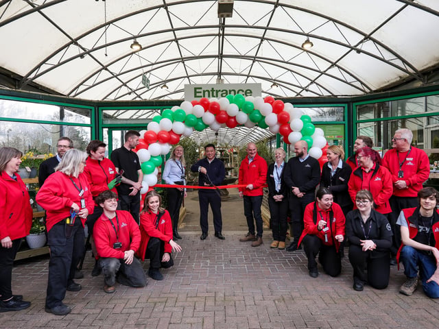 Alan Mak MP came along to cut the ribbon and officially open Havant Garden Centre on Saturday, March 15. Picture: Chris Moorhouse (150325-030)