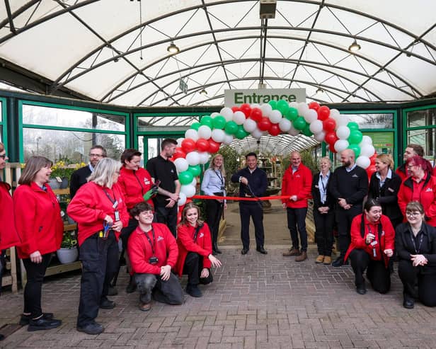 Alan Mak MP came along to cut the ribbon and officially open Havant Garden Centre on Saturday, March 15. Picture: Chris Moorhouse (150325-030)