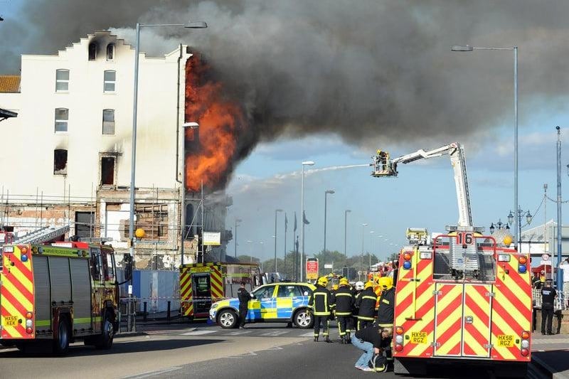 So many good nights were had at Joanna's, the nightclub along South Parade also known as the Savoy Building, in Southsea. Here it is in August, 2011, when it was destroyed by fire.