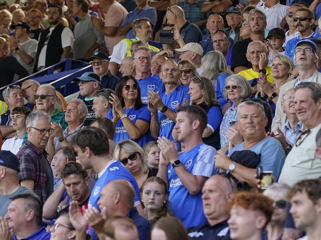 There was 18,124 home fans in attendance for Pompey's Fratton Park game against Luton.