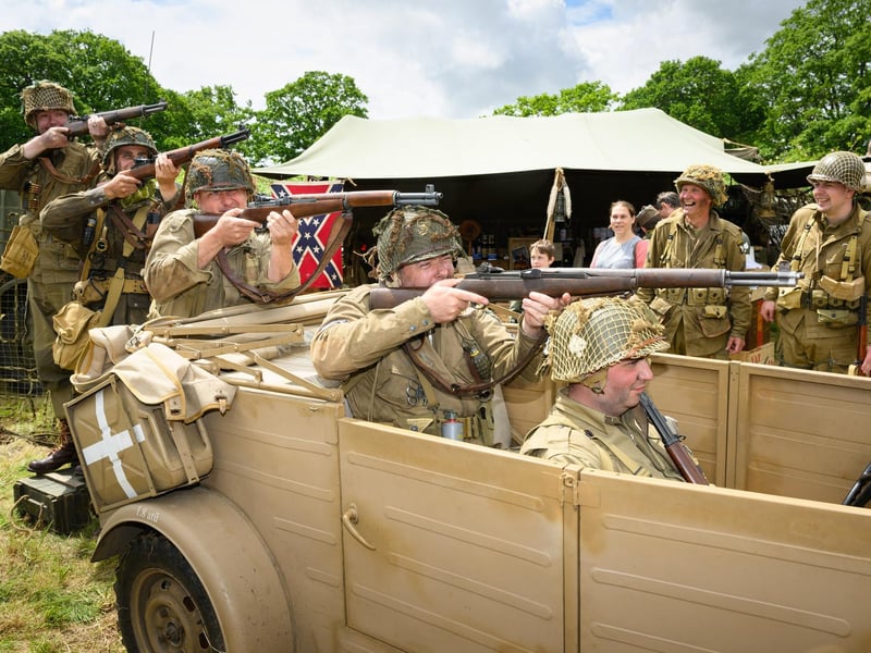 Members of the Screaming Eagles having a bit of fun at The Overlord Show.Picture: Keith Woodland (260521-25)