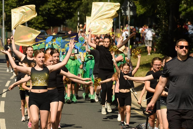 Pictured is: the Enpoint Twirl Team in the carnival.

Picture: Keith Woodland