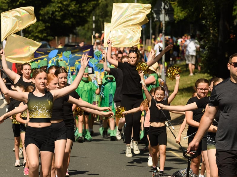Pictured is: the Enpoint Twirl Team in the carnival.
Picture: Keith Woodland