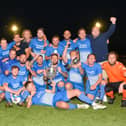 Milton Rovers celebrate winning the PDFA Victory Cup final. Picture: Martyn White