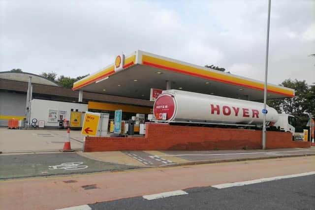 A Hoyer fuel tanker at Shell in London Road, Hilsea. Picture: Andrew Richards